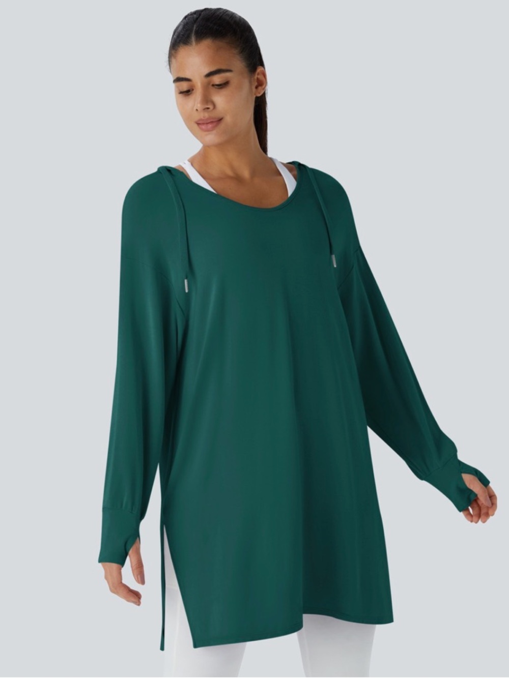 HALARA Hooded Tunic Top